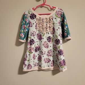 Sweet Honey ruffle floral top size 8T